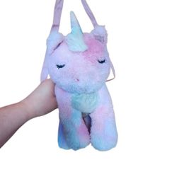 Plush Unicorn Toddler Purse | Cute Kids Bag | Soft Stuffed Animal Handbag
