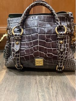 Dooney & Bourke Croco Fino leather satchel limited edition