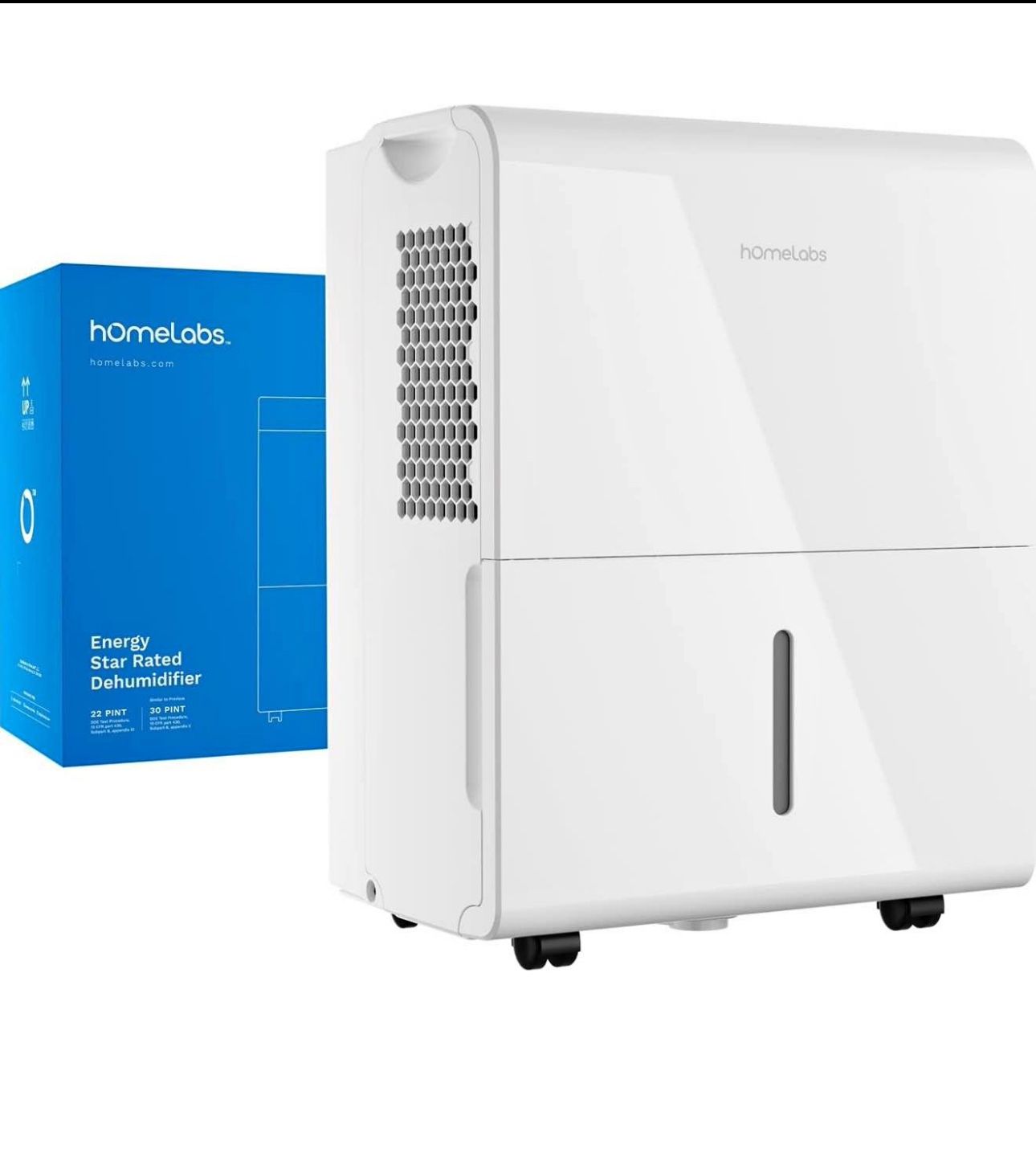 hOmeLabs 22 Pint Wi-Fi Dehumidifier for up to 3,000 Sq Ft Rooms (MAX 56 Pint at 95°F, 90% RH) – Comp
