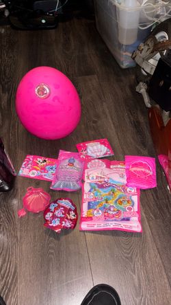 Pink egg with bubble mixture $10