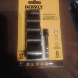 DeWalt 6 Piece Impact Socket Set 