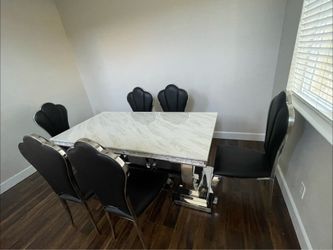 Marble dining table ,6chair dining set,same day delivery ,no credit needed ,