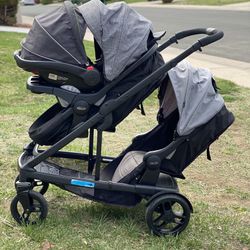 Double Stroller With Carseat