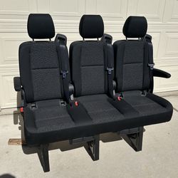 2025 Mercedes Benz Sprinter OEM 3 Seater RECLINER Bench Seat Seats 