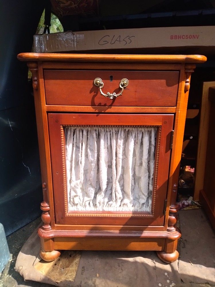 Vintage Wood Nightstand