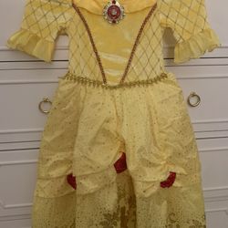 Disney store Beauty And The Beast Princess  Belle Size Kids 4  Halloween  Costume 