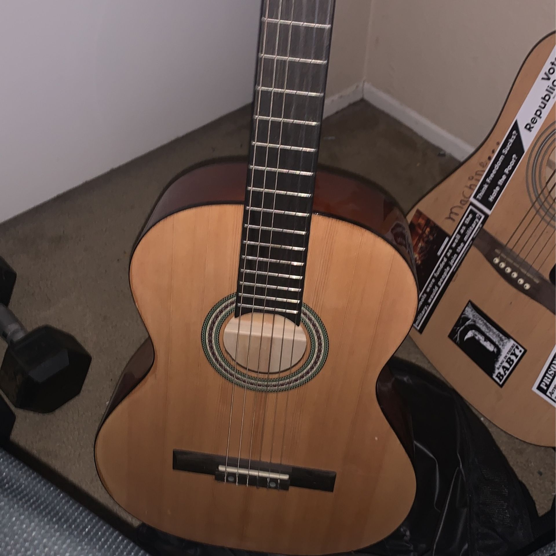 Classical Guitar And Guitar Carrying Bag