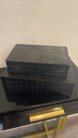 set of 2 modern black decorative storage