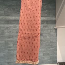 NWT Ann Taylor Dusty Rose Scarf with Beige Fringe