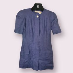 VTG 100% Linen Top Or Blazer