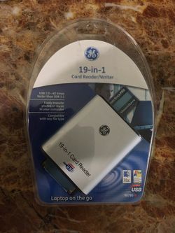 GE 19-IN-1 CARD READER/WRITER LAPTOP ON THE GO