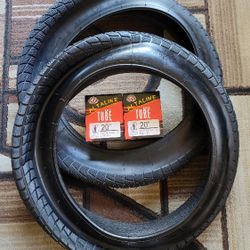 NEW E Bicycle Bike Tires 20" Black