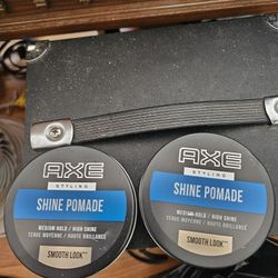2~ New Axe Styling Smooth Look Hair Shine Pomade Medium Hold/High Shine 2.64 Oz., NEW, FIRM