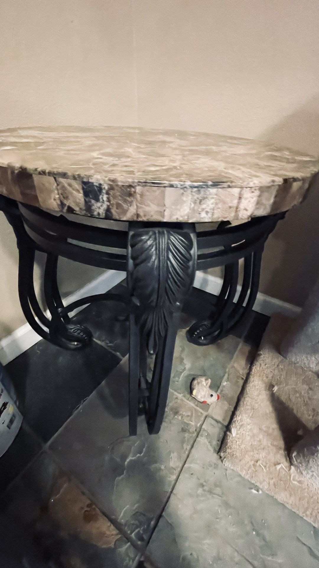 marble top end table