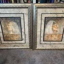 Professionally Framed Prints, Egyptian Classics, New Age , Vintage Veterinary , Large 36x 40 & 16x 20. Sell As Pairs & Individually Will Sell Separate