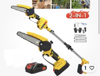 Brushless 2-IN-1 Cordless Pole Saw & Mini Chainsaw, 6”