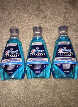 Crest Pro Health Advanced 1 liter Mouthwash Lot of 3