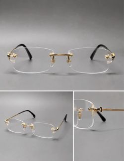 Authentic Cartier Rimless Gold Eyeglasses