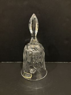 VTG Violetta Hand Cut 24% Lead Crystal Bell 6” (Poland)