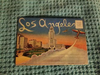 Vintage Postcard Souvenir Pullout of Los Angeles
