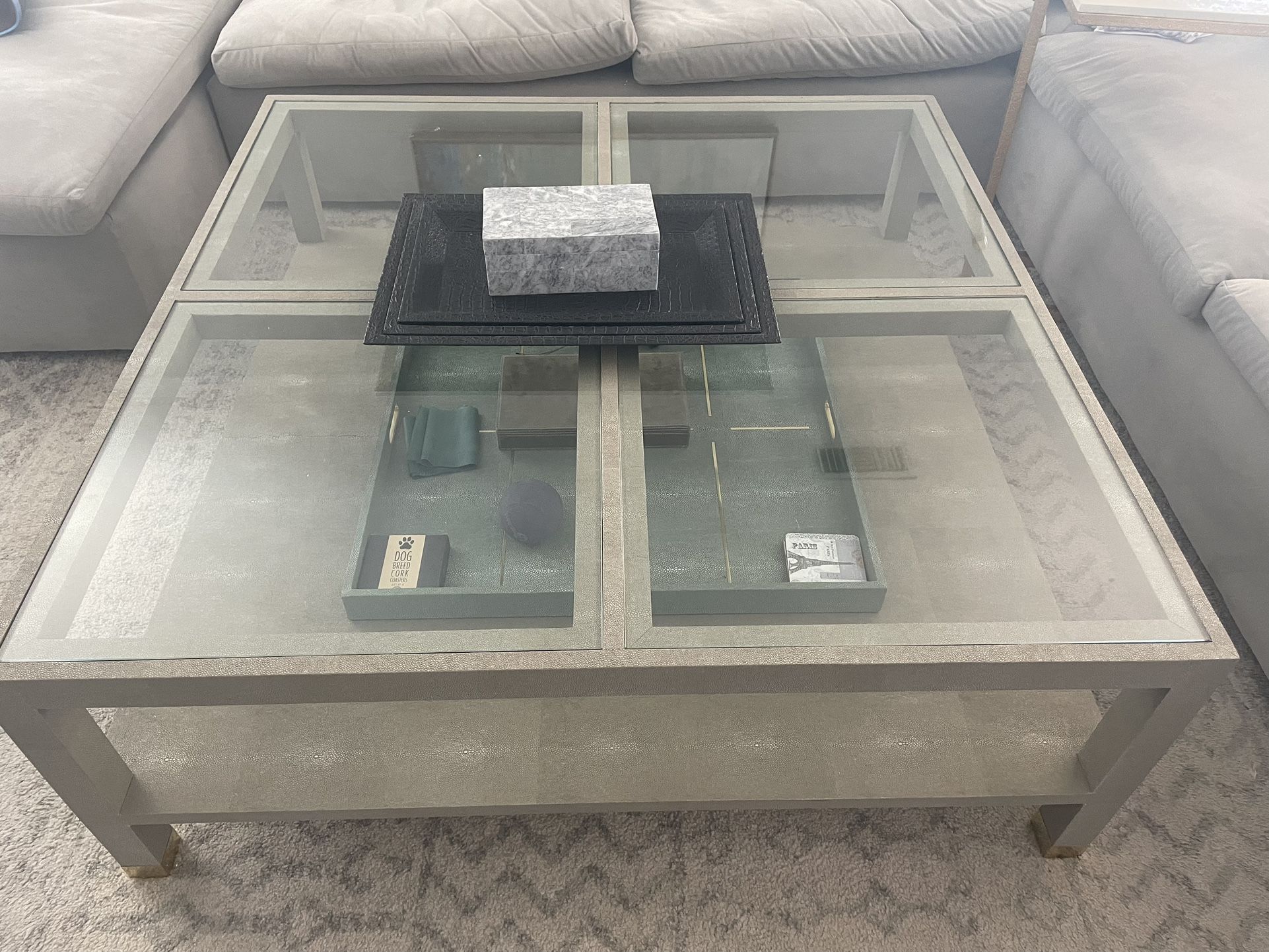 Grey Made Goods Shagreen Coffee Table Lafeu