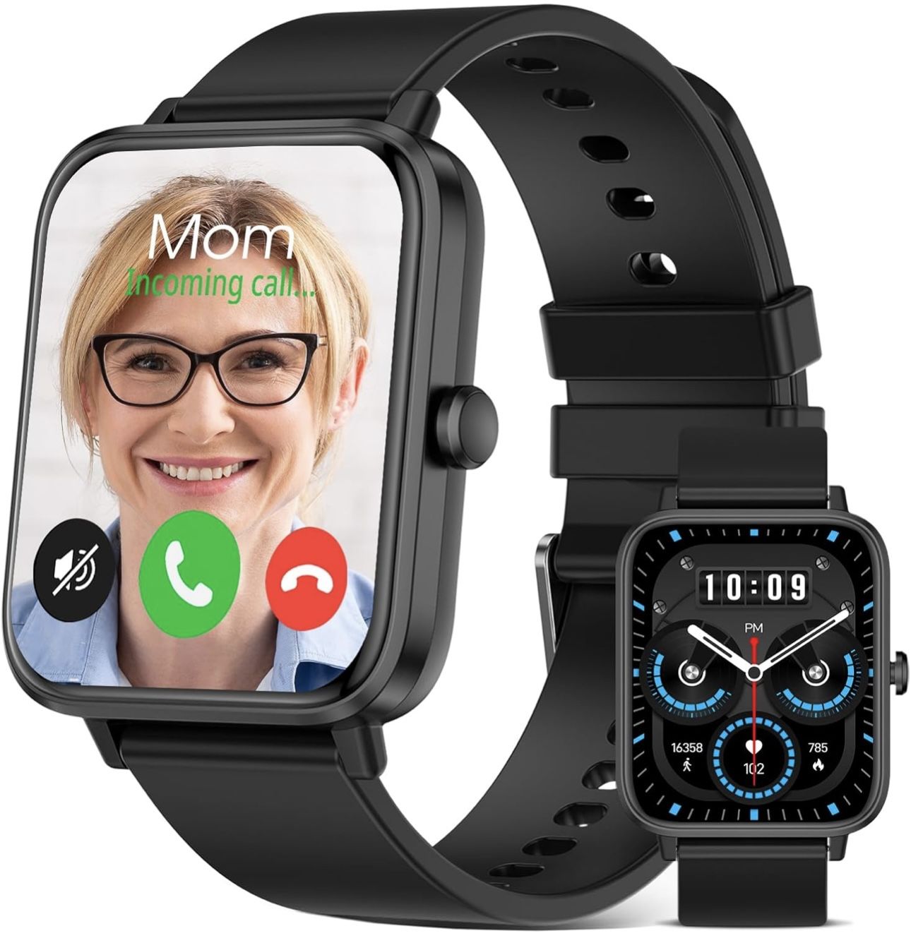 Smart Watch 1.89'' HD Smartwatches for Men Women(Make/Answer Calls), Fitness Tracker with Heart Rate/Sleep Monitor/Steps Monitor, Running Waterproof D