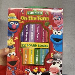 NWT Sesame Street On the Farm 12 Board Books Set