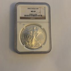 1 Oz Silver 2002 American Eagle 