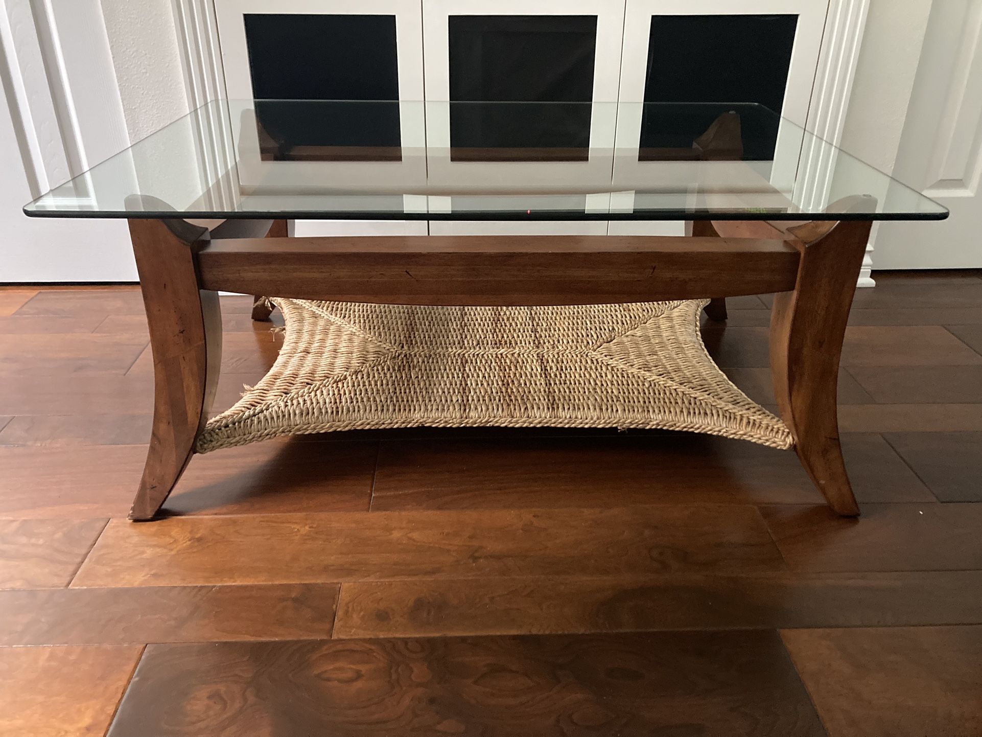 Contemporary Glass Coffee Table And Side Table