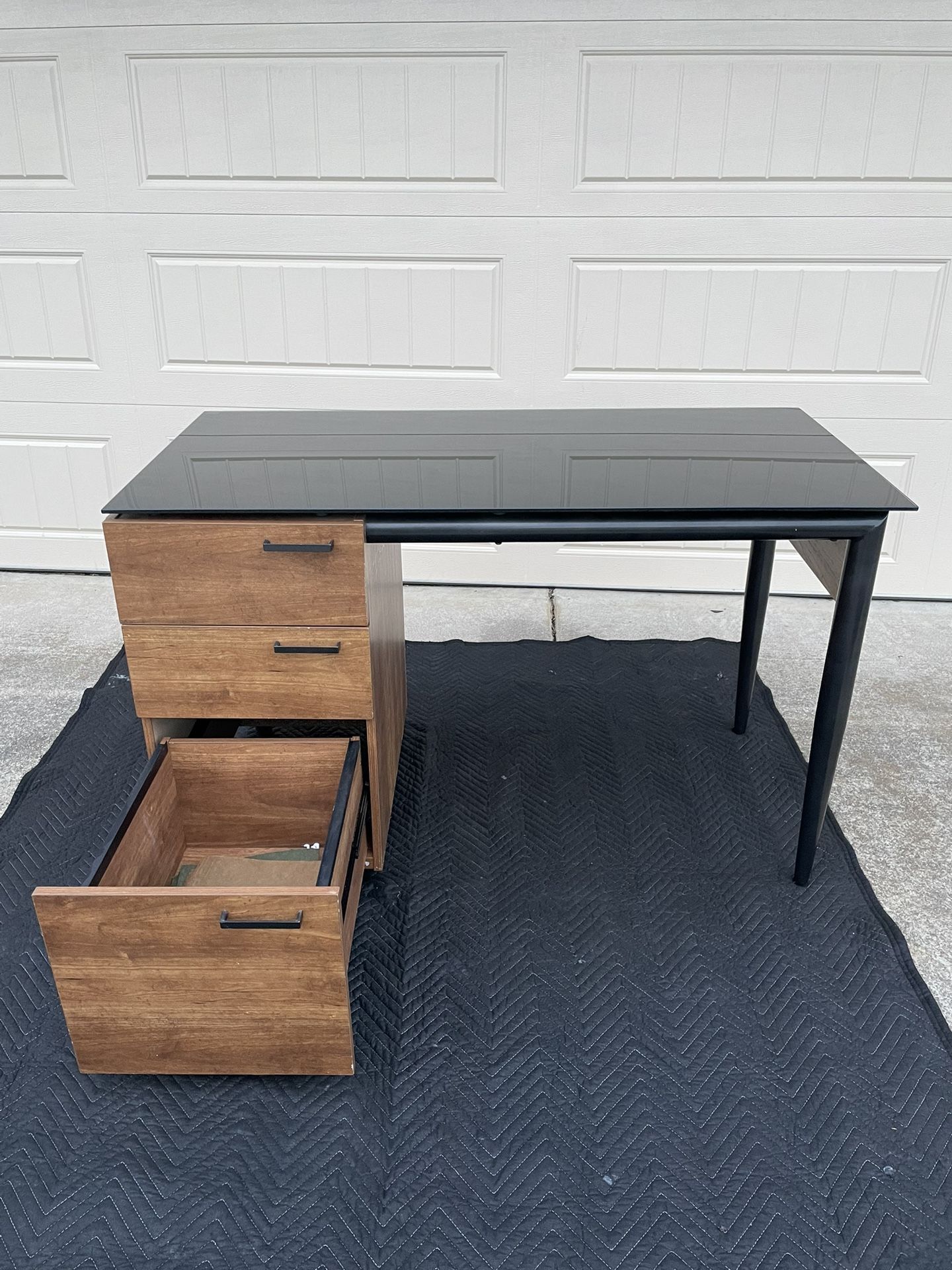 Glass Top Bureau Office Desk