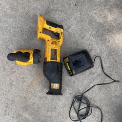 DeWalt Charger, Hacksaw, and Light