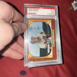 Hank Aaron Psa 5 MC Rookie bowman card