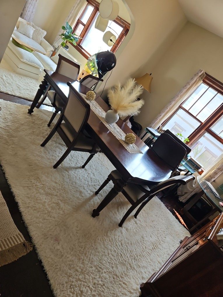Tulip Wood 6 Chair Dinning Set