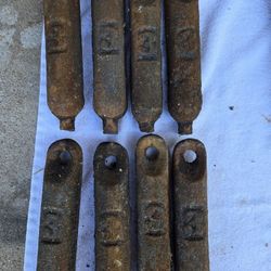 Vintage Cast Iron Window Counter Sash Weights - 11 Total, Various Sizes, Selling Individually