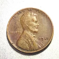 1941 Lincoln wheat Penny 