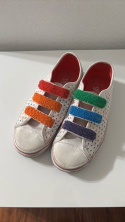 Vans Kids Rainbow Velcro Sneakers size 5