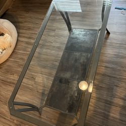 Glass Coffee Table And Side Tables