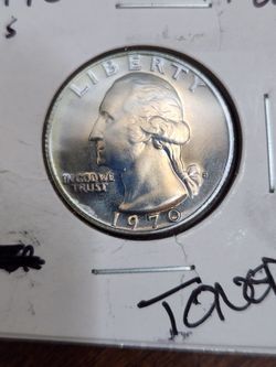 1970-S Proof Washington Quarter Double-Sided Target Toner Gold