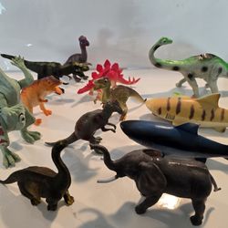 Dinosaurs Elephant Sharks Lizard Lots 13