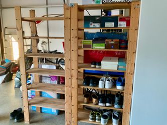 Wood shelves