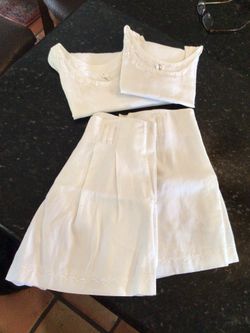 VTG Andrea Duca Linen Shorts And Top Set International Size 44 (see Description)