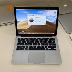 Apple MacBook Pro 13” 2013 Retina 2.4gbz Core i5 16gb RAM 256gb Flash Storage Dual Thunderbolt HDMI Webcam WiFi macOS Mojave