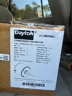 Dayton condenser fan motor