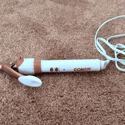 Conair Double Ceramic ½-Inch Curling Iron, ½-Inch Barrel Creates Spiral Curls, Hair Curler for Use on Short to Medium Hair, White/Rose Gold