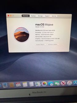 Apple MacBook Air 13” Early 2015 Intel Core i7 2.2GHz 8GB RAM 256GB SSD