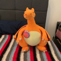 Charizard Plush With Cool Charmeleon Pin!