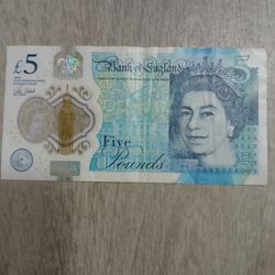 England Great Britain 5 Pound Note