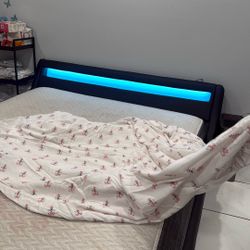 LED Platform Bed Frame – Queen Size – 