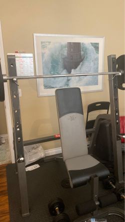 Squat rack with bench heavy duty