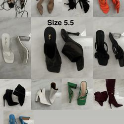12 Pairs Of Heels Size 5.5